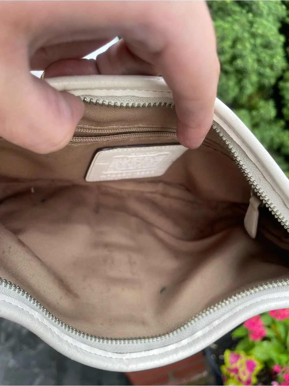 Coach Y2K Signature Jacquard Hobo shoulder Bag in Khaki/white